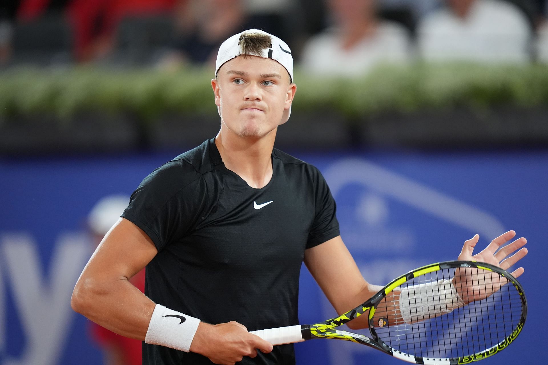 Holger Rune at the Hamburg Open. (Image via Getty).